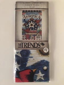 New Flag Trends By Carson Large Double Sided Flag God Bless America 28 X 40 - Picture 1 of 6