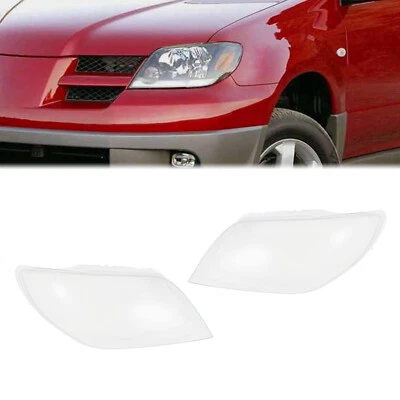 Cubierta de lente de faro L+R cubierta de faro transparente para Mitsubishi Outlander 2003-2006 Foto 1 de 4