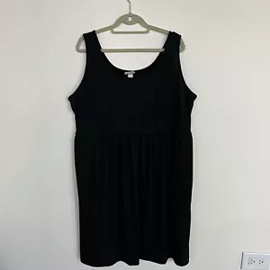Ava & Viv Women's Sleeveless Babydoll Dress Black 1X - Picture 1 of 8