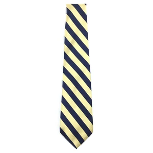 Brooks Brothers Tie Silk Navy Gold Striped Classic Repp BOYS Youth 50" Necktie - Picture 1 of 6