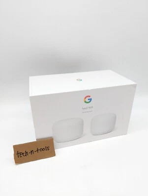 Google Nest GA00822-US Wifi Router and Point Snow H2D H2E New Factory Sealed - Image 1 of 4