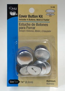 Cover Button Kit, Size 7/8" 4 buttons, mold & pusher, Dritz, Shipping from US - Picture 1 of 1