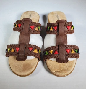 Comfortview Cognac Farbe Sandalen Größe 8,5 WW NEU IM KARTON - Bild 1 von 5