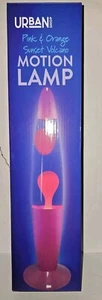 16" Urban Shop Motion Volcano Lamp, Orange Wax in Pink Liquid, Pink Metal Base - Picture 1 of 5