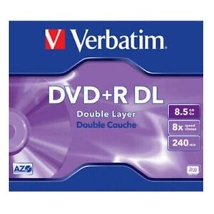 VERBATIM 5 x DVD+R DL (Double Layer) - AZO - 240min - 8.5GB - 8x - NEUFS