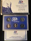 1999 US Mint 50 State Quarter Proof Set Uncirculated W/ Box And COA