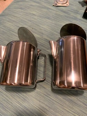 Jarra de café té leche café latte de acero inoxidable - Juego de 2  Foto 1 de 3