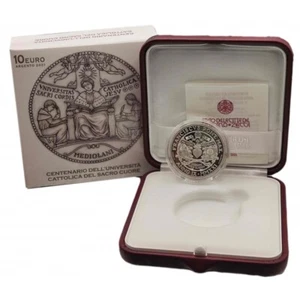 2021 - 10 EURO AG VATICAN CENTENARY OF CATHOLIC UNIVERSITY SACRED HEART OF JESUS - Picture 1 of 2