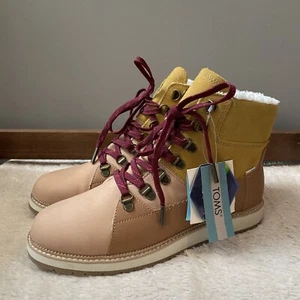 NIB Toms Women’s Mesa Waterproof Hiker Lace-up Ankle Boots in Nubuck/Suede Sz 9 - Picture 1 of 8