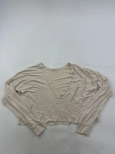 Wildfox Shirt Womens XS Ivory Baggy Beach Jumper Pullover Sweatshirt Lightweight - Picture 1 of 7