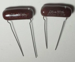Matched Pair .05uf 400Vdc Elmenco Paper  Mylar Capacitors - Picture 1 of 4