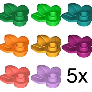 LEGO NEW Plant Plates with 3 Leaves - Pick Your Colors - Item No. 32607 - QTY 5 - Picture 1 of 9