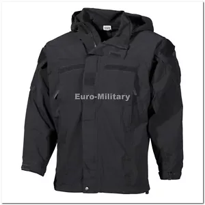High Quality Tactical Military Soft Shell Waterproof Jacket - Black - GEN 3 - Picture 1 of 4