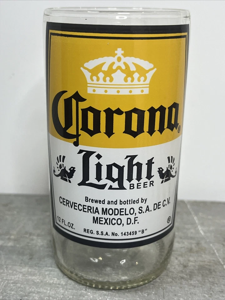 Corona легкая пивная бутылка ручной огранки питьевые стаканы барная посуда стеклянная посуда винтаж - Изображение 1 из 4