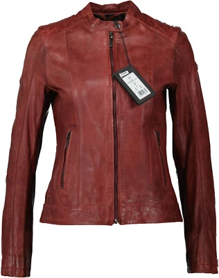 NEU! MILESTONE Damen Lederjacke Gr. 42 weinrot - Bild 1 von 4