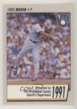 1991 Delicious Brand Milwaukee Brewers Police County Sheriff Chris Bosio
