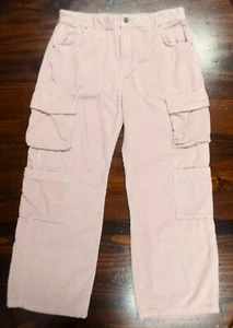 Cotton:On Damen Cord Cargo Jeans Wide Leg Dusty Rose Pink Cord Gr. 10 - Bild 1 von 11