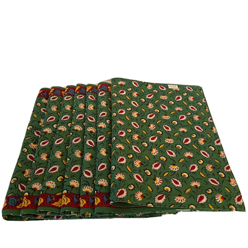 Williams and Sonoma 7 manteles individuales Provenza Francesa Verde Paisley Floral 20x14 Foto 1 de 4