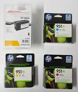 Kit 4 cartouches d'encre HP neuves 950 Black/951 Cyan/951 Magenta/951 Yellow/ - Afbeelding 1 van 4