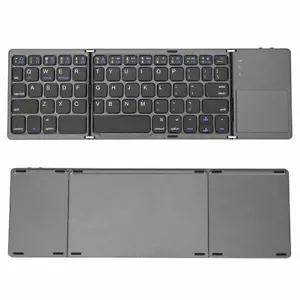 Folding Wireless Bluetooth Keyboard Touchpad Ultra slim for Tablet Phone Laptop. - Picture 1 of 11