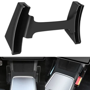 1x ABS Black Center Both Sides Console Organizer Tray For Tesla Model 3 Y - Picture 1 of 6