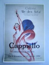 AFFICHE ancienne 1984 : CAPPIELLO ORIGINAUX / GALERIE ILE DES ARTS - PARIS