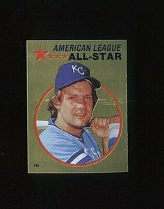 1982 TOPPS STICKERS ALL STAR #133 GEORGE BRETT HOF KANSAS CITY ROYALS 