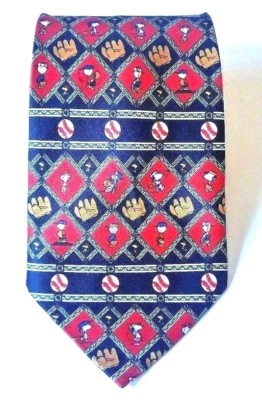 Corbata de béisbol Peanuts Snoopy Charlie marrón ¡rara bonita!!! Foto 1 de 3