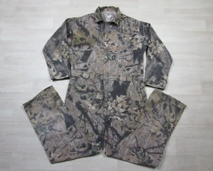Vintage MOSSY OAK Original Camouflage Coveralls Zip USA Cotton Men's (L) Camo - Picture 1 of 15