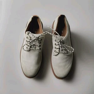 Florsheim Company Little Boys Lace Up Shoes Size 3 Medium Ivory Cream ~ Used  - Picture 1 of 11