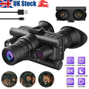 600M 8X Military Night Vision Zoom Binoculars InfraredDigital Head Mount Goggles - Picture 1 of 22