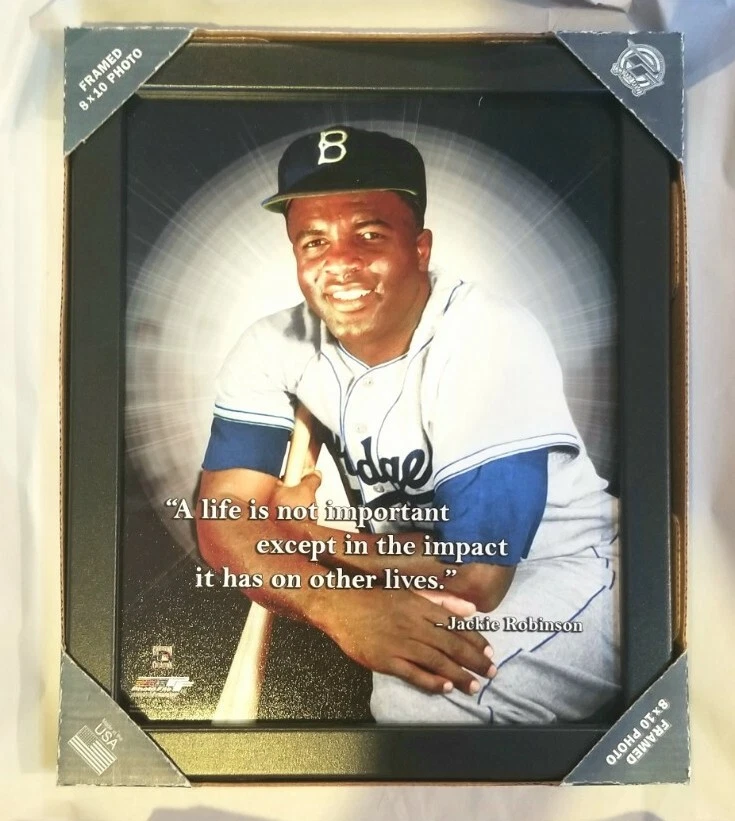 Jackie Robinson Brooklyn Dodgers MLB Pro Quote framed Plaque Official Licensed - Image 1 of 3