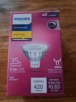 Philips 423780 10-Watt (35-Watt) MR16 LED Dimmable Indoor 12-Volt Light Bulb - Image 1 of 2