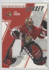 2002-03 ITG Be A Player Between the Pipes Game-Used Jersey Jani Hurme #GUJ-12