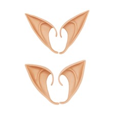 4Pc Elf Ears Cosplay Accessories for Christmas Carnivals Costume Party
