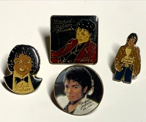 Lotto spille da bavero thriller Michael Jackson anni 80 da collezione - Foto 1 di 8