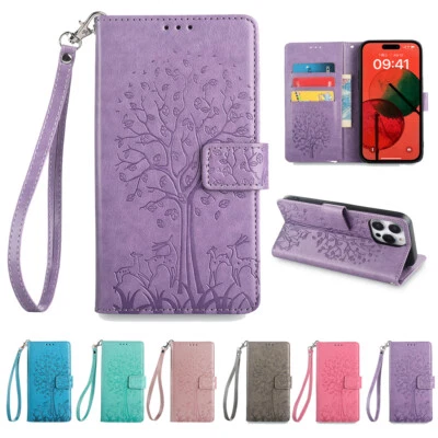 Wallet Flip Case Stand Cover For Huawei Mate 10 Pro Y7 Y6 Y5 GR3 2017 P9 P8 Lite - Image 1 of 4