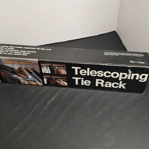 Star+Case Telescoping Tie Rack Closet Organizer Holds 36 Ties & Belts Black - Picture 1 of 6