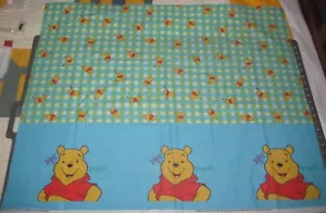 Winnie the Pooh Border Blue Green Plaid 36" x 30" piece Springs Industry - Picture 1 of 4