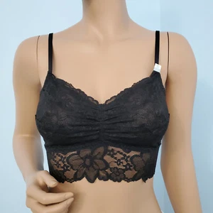 Nuevo con etiquetas Suéter Bralette Encaje Victorias Secret ROSA Inalámbrico Sin Forrar Negro Talla S - Imagen 1 de 12