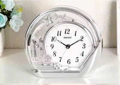 [100% Seiko] QXN232 Rotating Pendulum Standing Desk & Table Clock Quiet sweep - Image 1 of 3