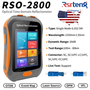 Rsrteng OTDR Optical Fiber Tester 1550nm 20dB LS OPM VFL Live Test Event Map US - Picture 1 of 11