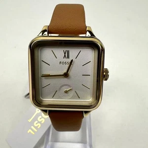 Fossil Women's Watch Colleen Three-Hand Brown Leather Gold-Tone NWT BQ3909 - Picture 1 of 10