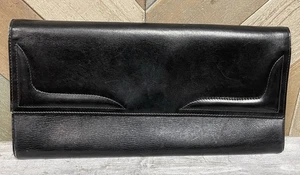 Vintage MCM Coblentz Clutch Tasche schwarz Leder Druckknopfverschluss - Bild 1 von 21