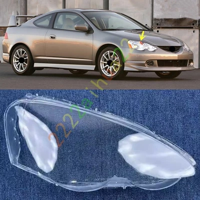 For Acura RSX 2002-2004 Right Side Headlight Lens Clear Cover + Sealant Glue - Image 1 of 4