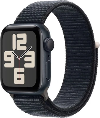 Apple Watch SE GPS, 44 mm Aluminiumgehäuse Mitternacht, mit Sportloop NEU OVP - Bild 1 von 4