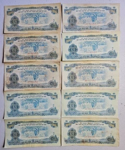 South Vietnam National Liberation Front (Viet Cong) 2 Dong 1968, Lot of 10 - Picture 1 of 2