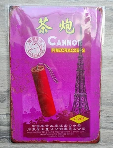 Blechschild Cannon Firecrackers Horse Brand 20x30cm - Bild 1 von 1