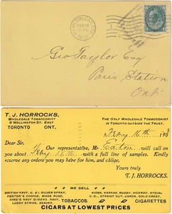 Canada HAMILTON ON QV 1c Numeral GEORGETOWN SQUARED CIRCLE 1903 ODD AS TRANSIT - Picture 1 of 1