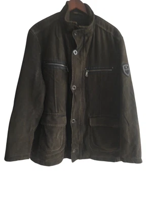 Bugatti Corduroy Classic Military Sport khaki Green Zipper Jacket Vintage Sz 2XL - Image 1 of 4